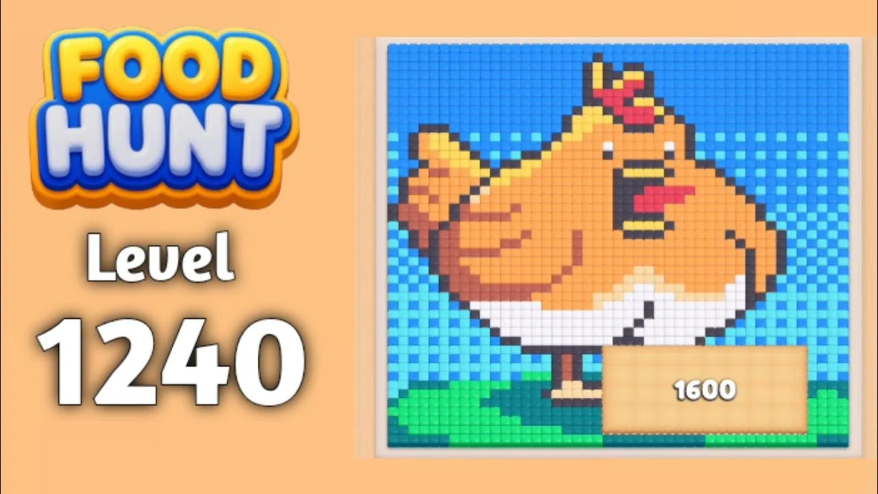 Food Hunt Level 1240 board layout
