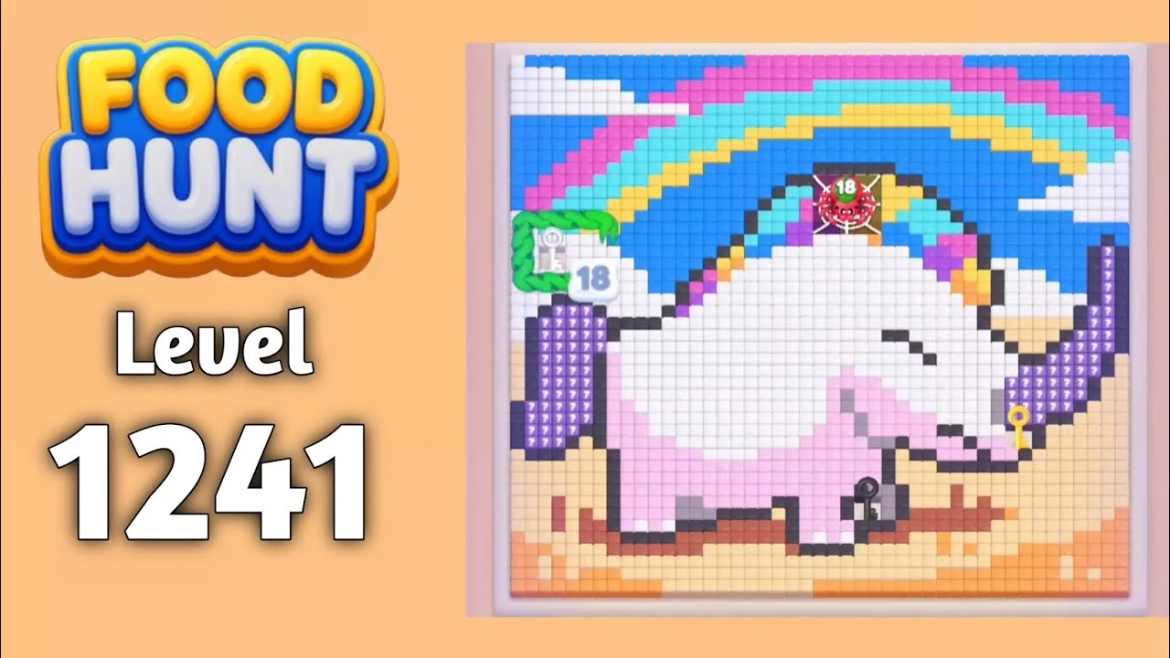 Food Hunt Level 1241 board layout