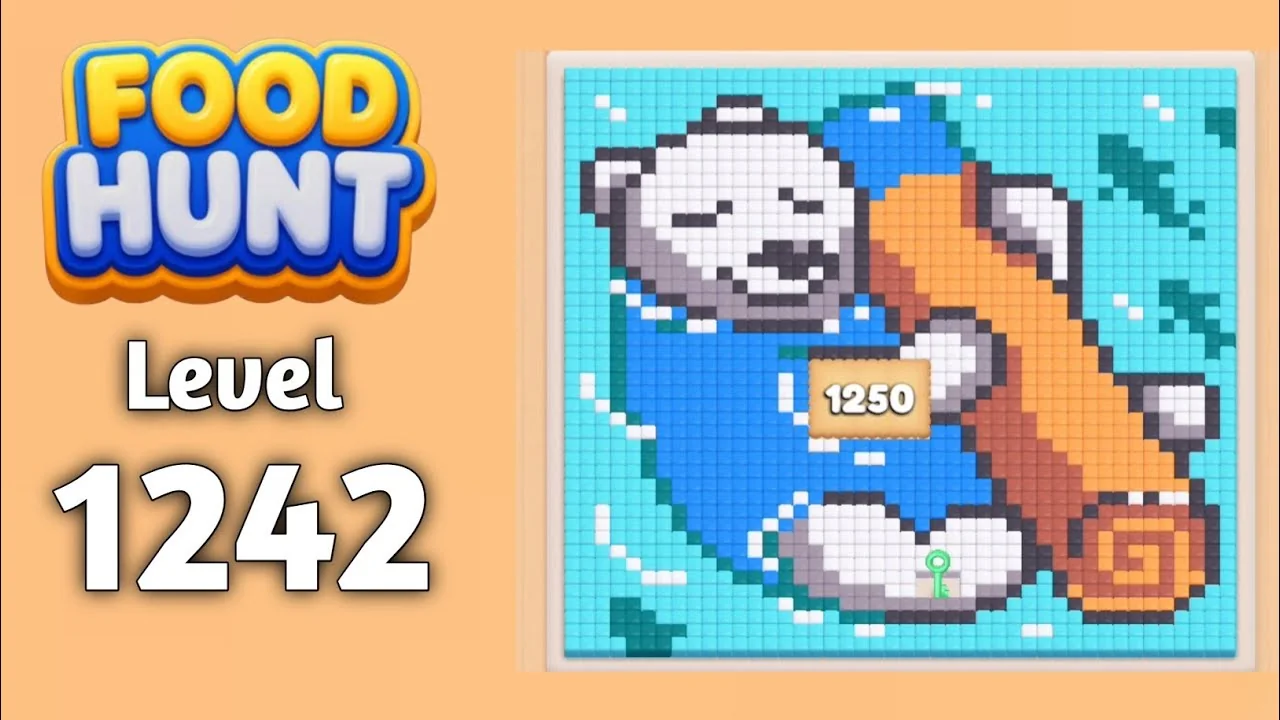 Food Hunt Level 1242 board layout