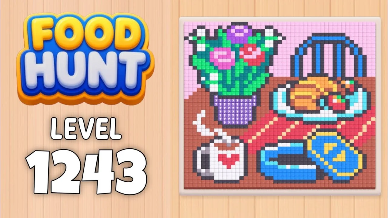 Food Hunt Level 1243 board layout