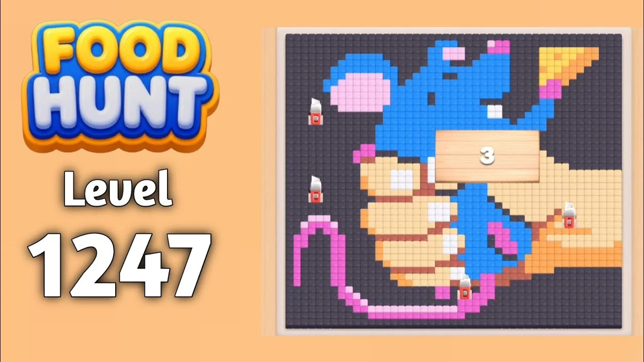 Food Hunt Level 1247 board layout