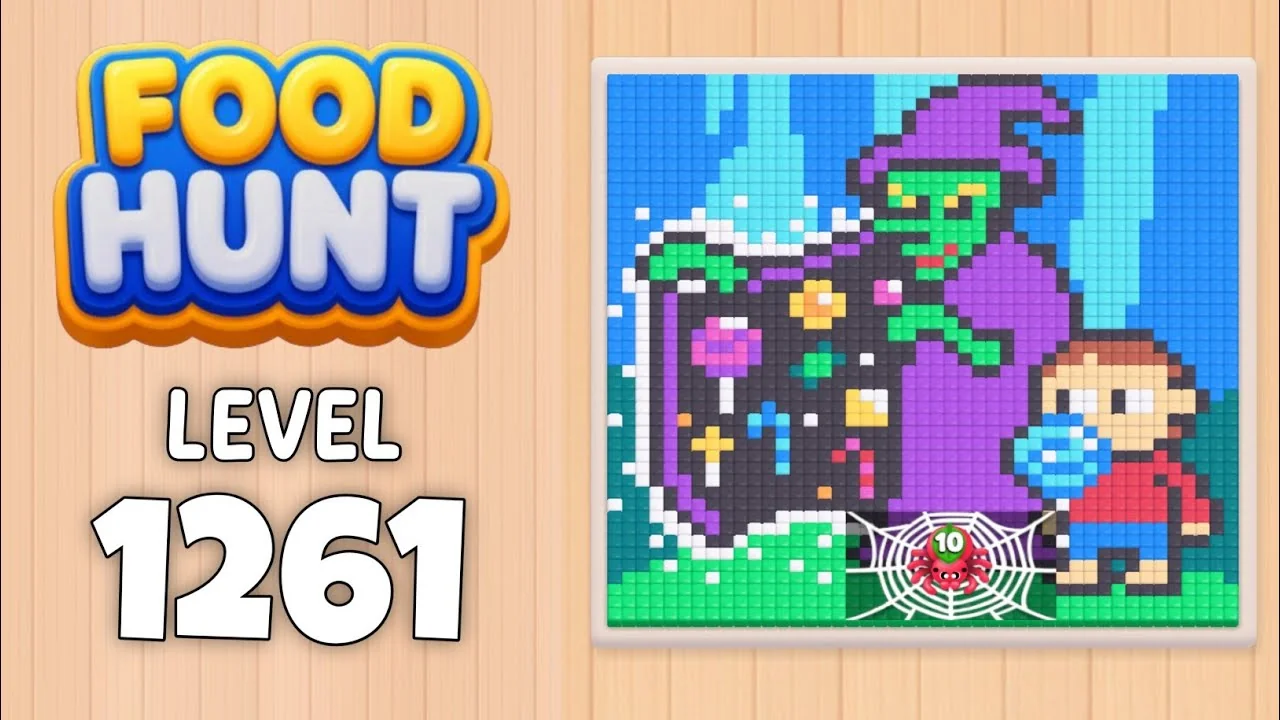 Food Hunt Level 1261 board layout