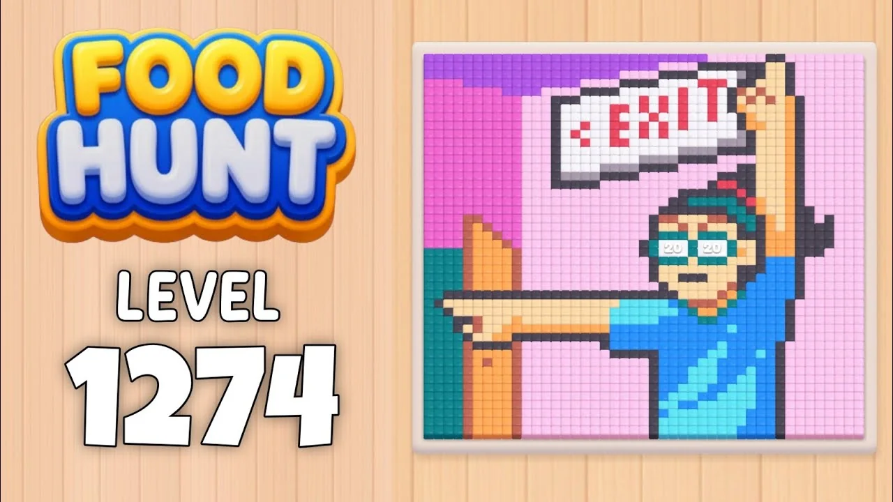 Food Hunt Level 1274 board layout