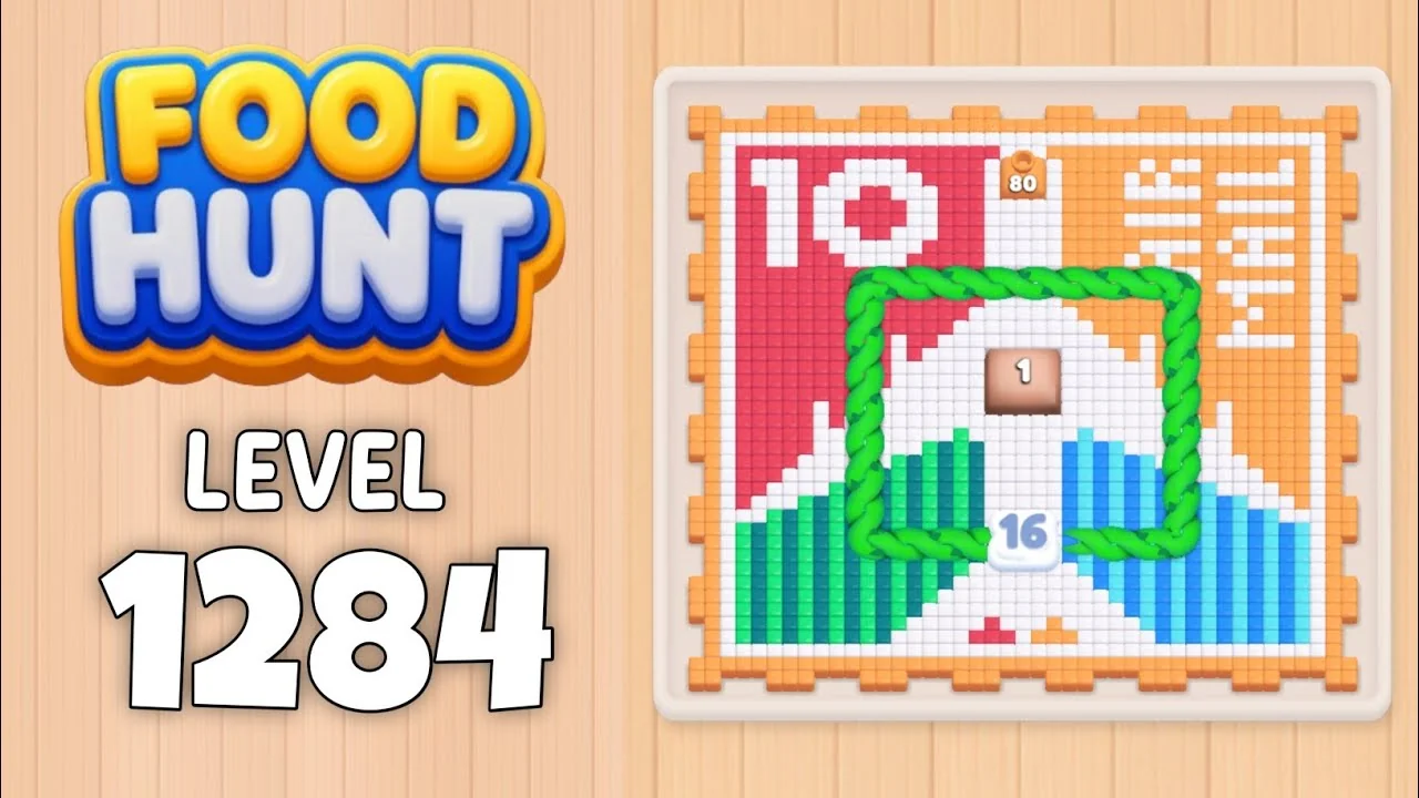 Food Hunt Level 1284 board layout