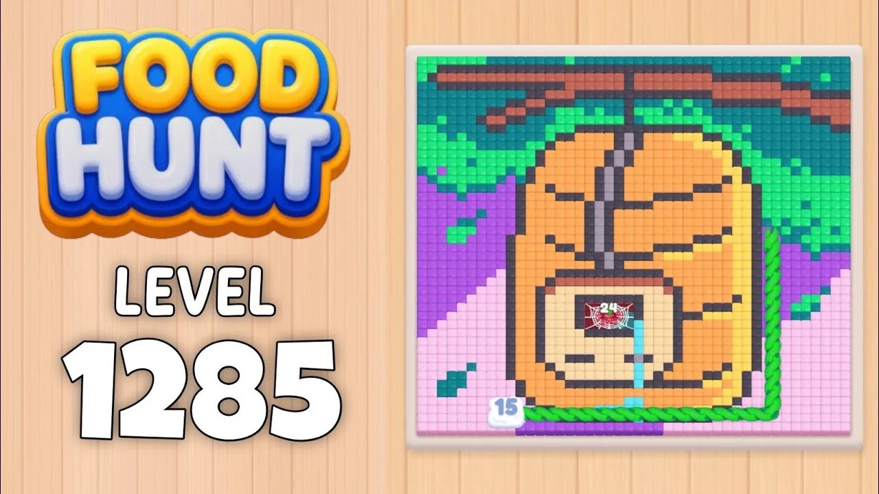 Food Hunt Level 1285 board layout