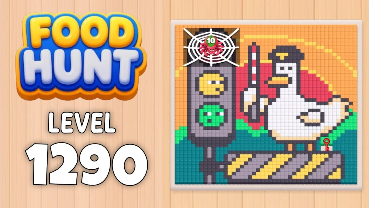 Food Hunt Level 1290 board layout