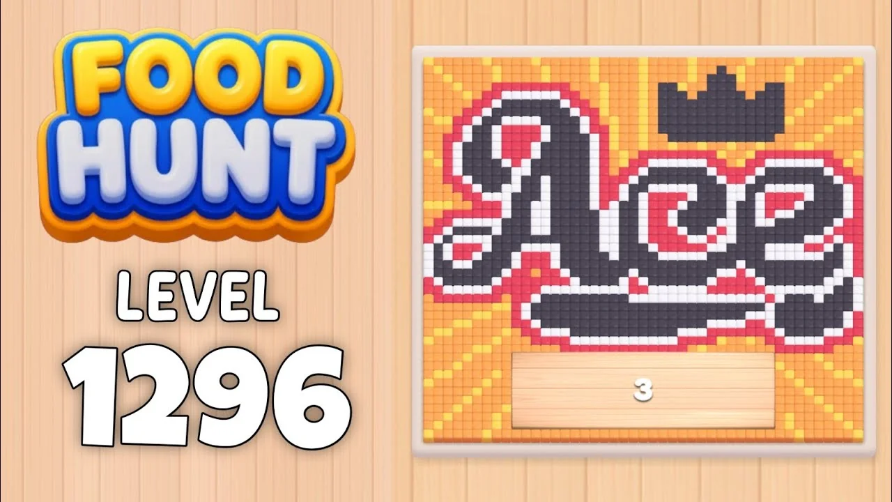 Food Hunt Level 1296 board layout