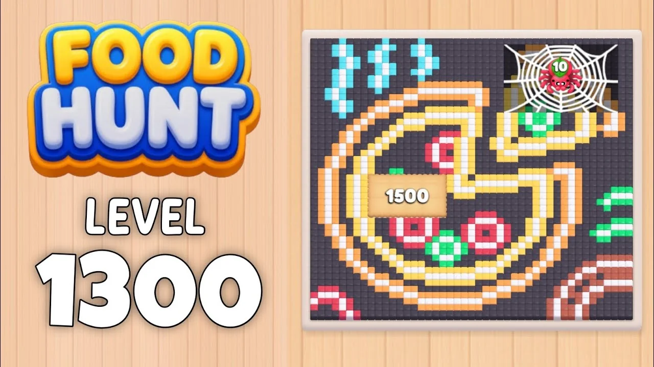 Food Hunt Level 1300 board layout