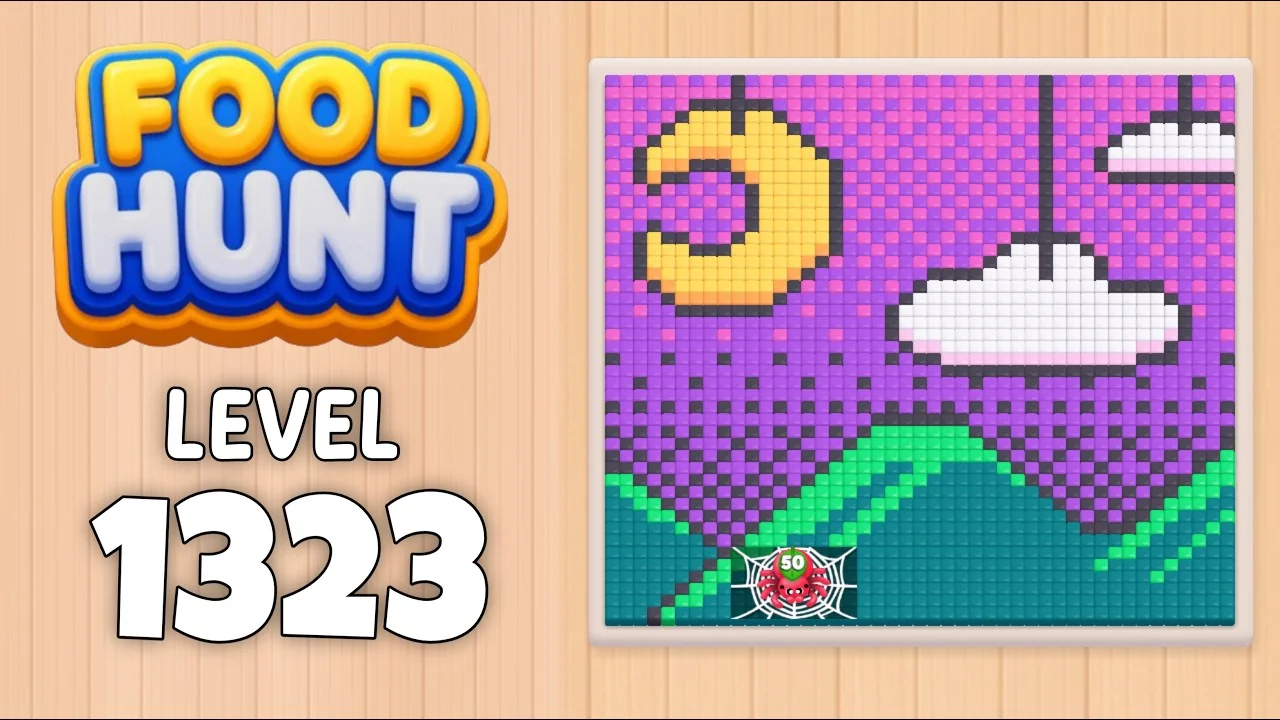 Food Hunt Level 1323 board layout