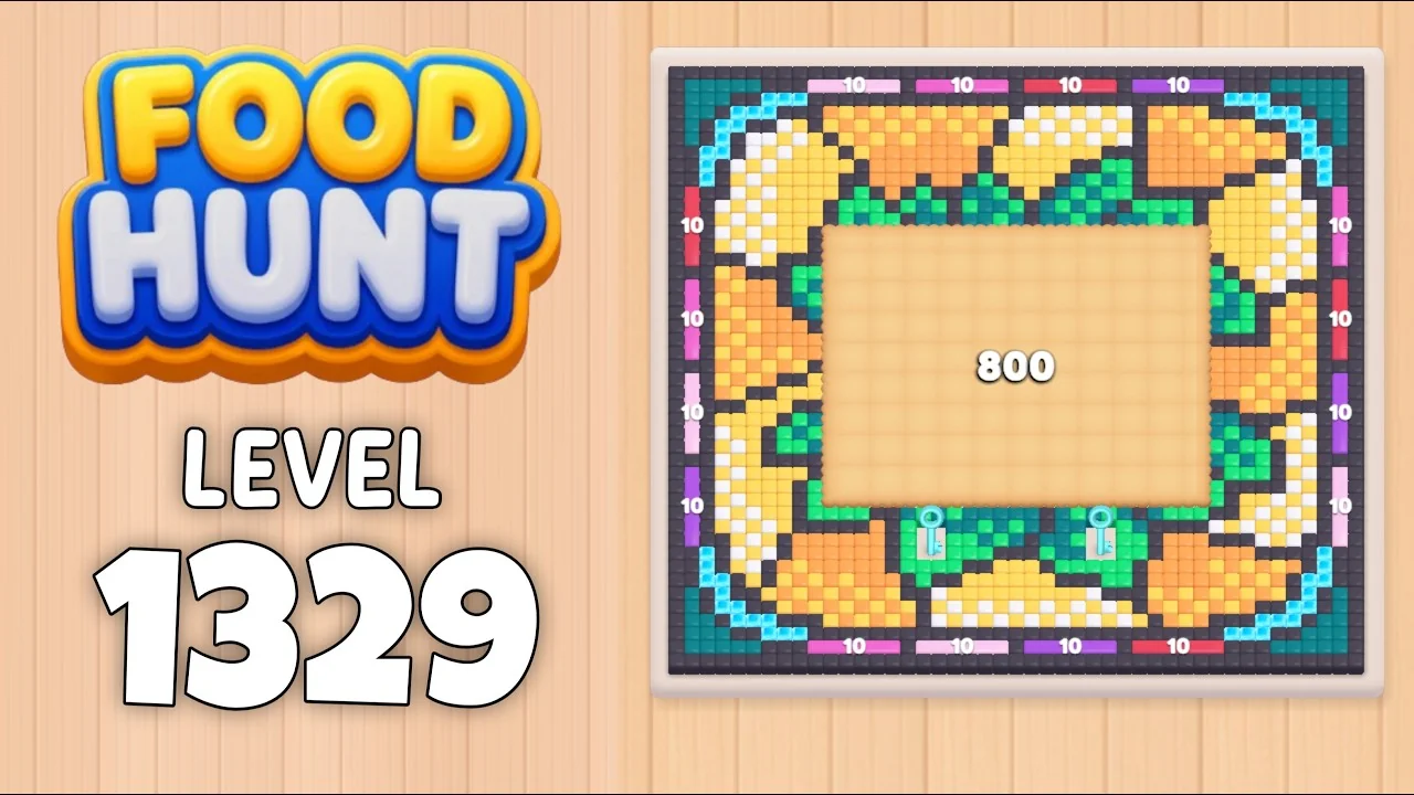 Food Hunt Level 1329 board layout