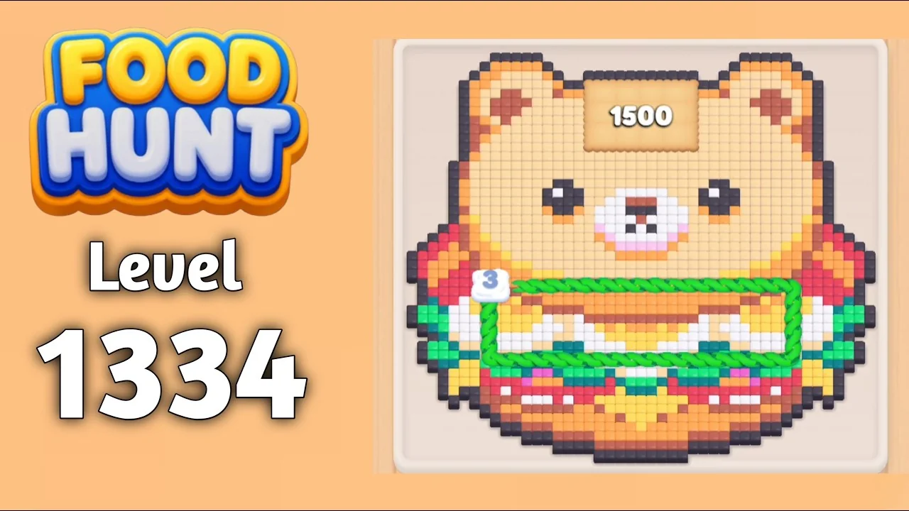 Food Hunt Level 1334 board layout
