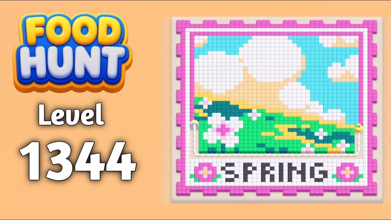 Food Hunt Level 1344 board layout
