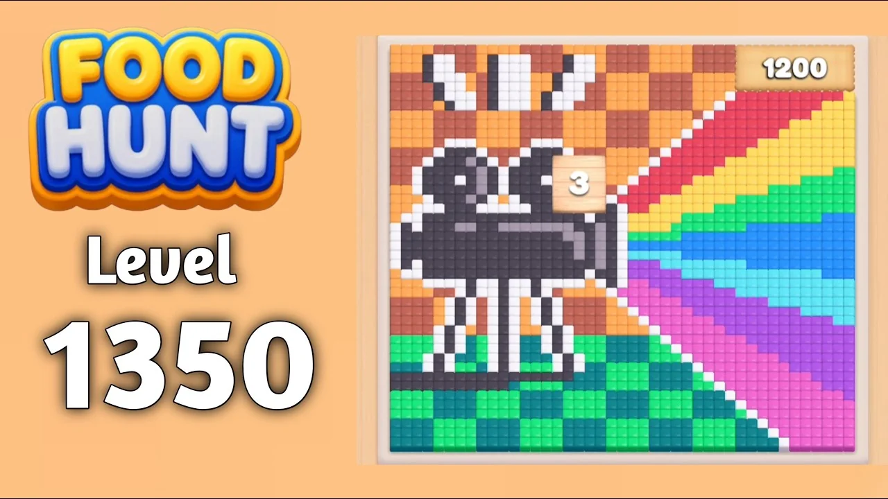 Food Hunt Level 1350 board layout