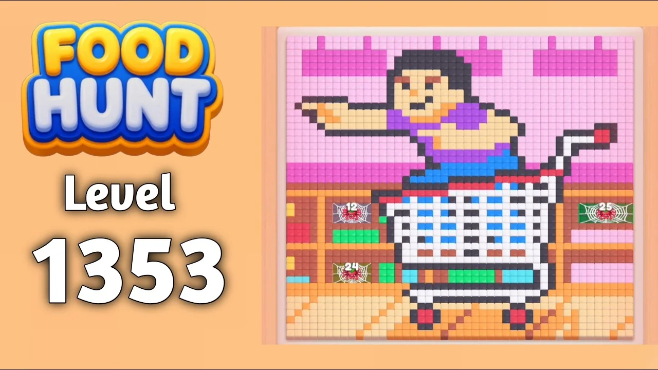 Food Hunt Level 1353 board layout