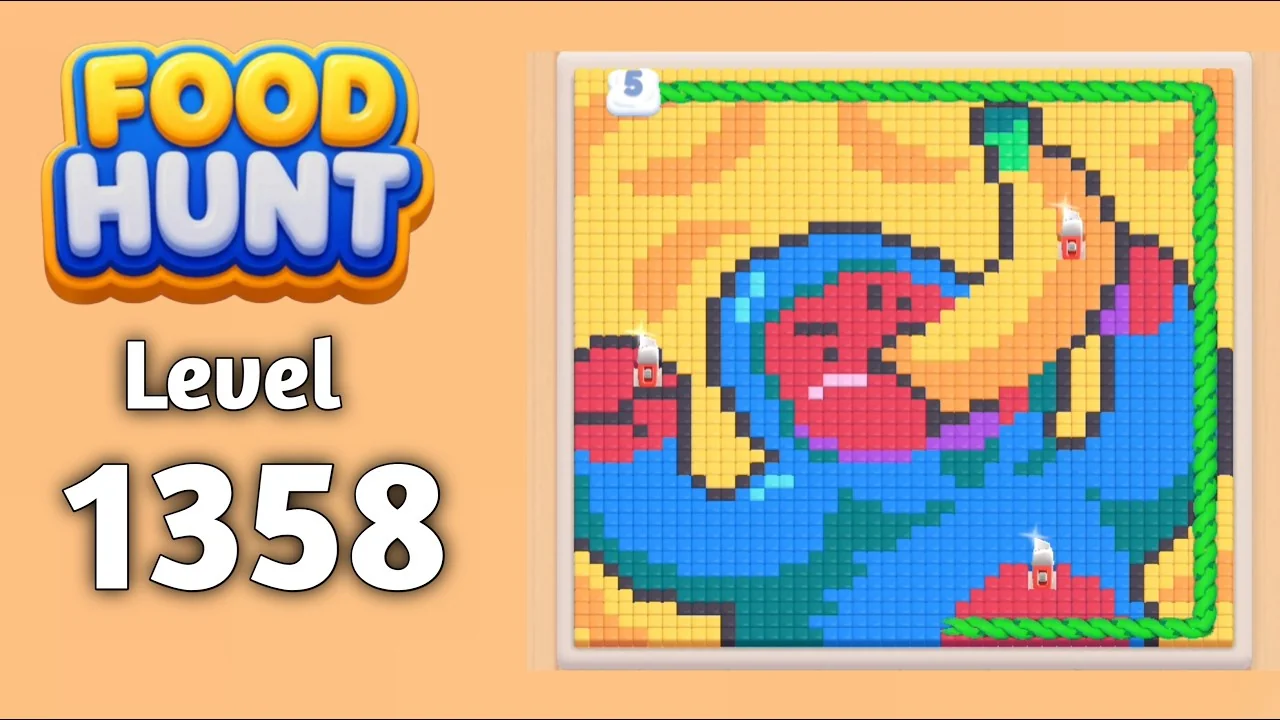 Food Hunt Level 1358 board layout