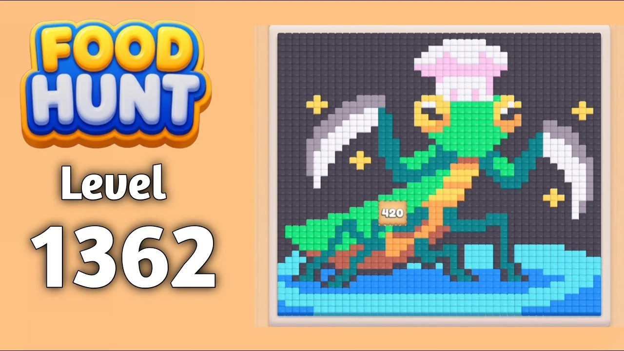 Food Hunt Level 1362 board layout