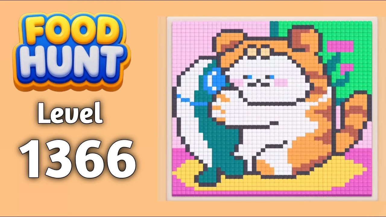 Food Hunt Level 1366 board layout
