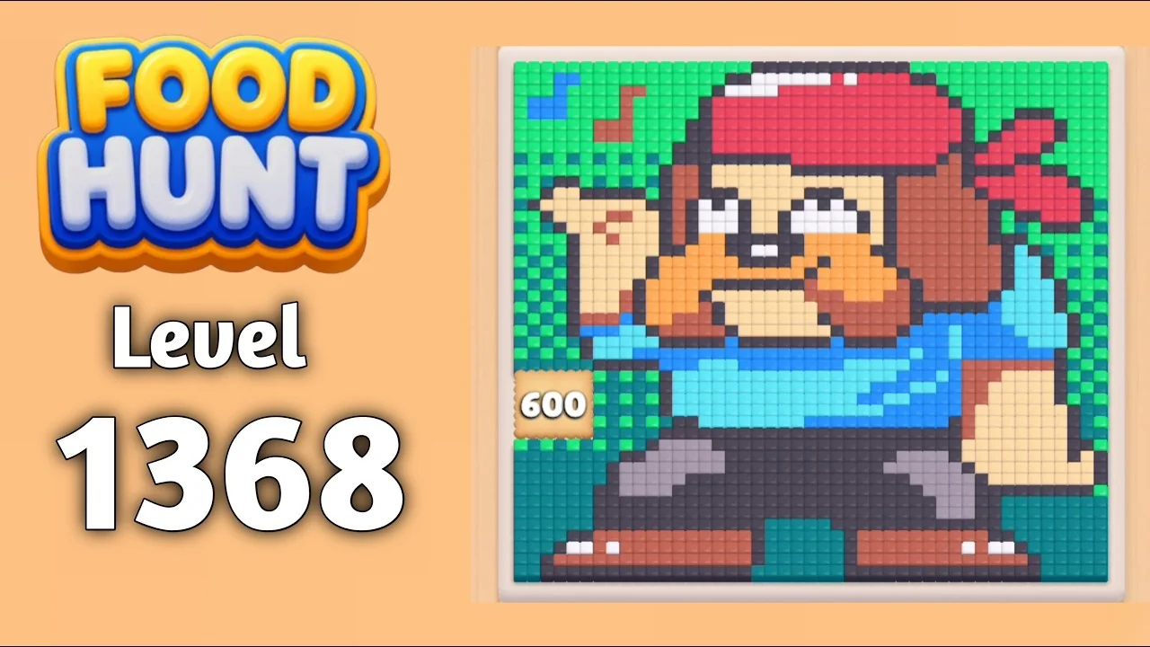 Food Hunt Level 1368 board