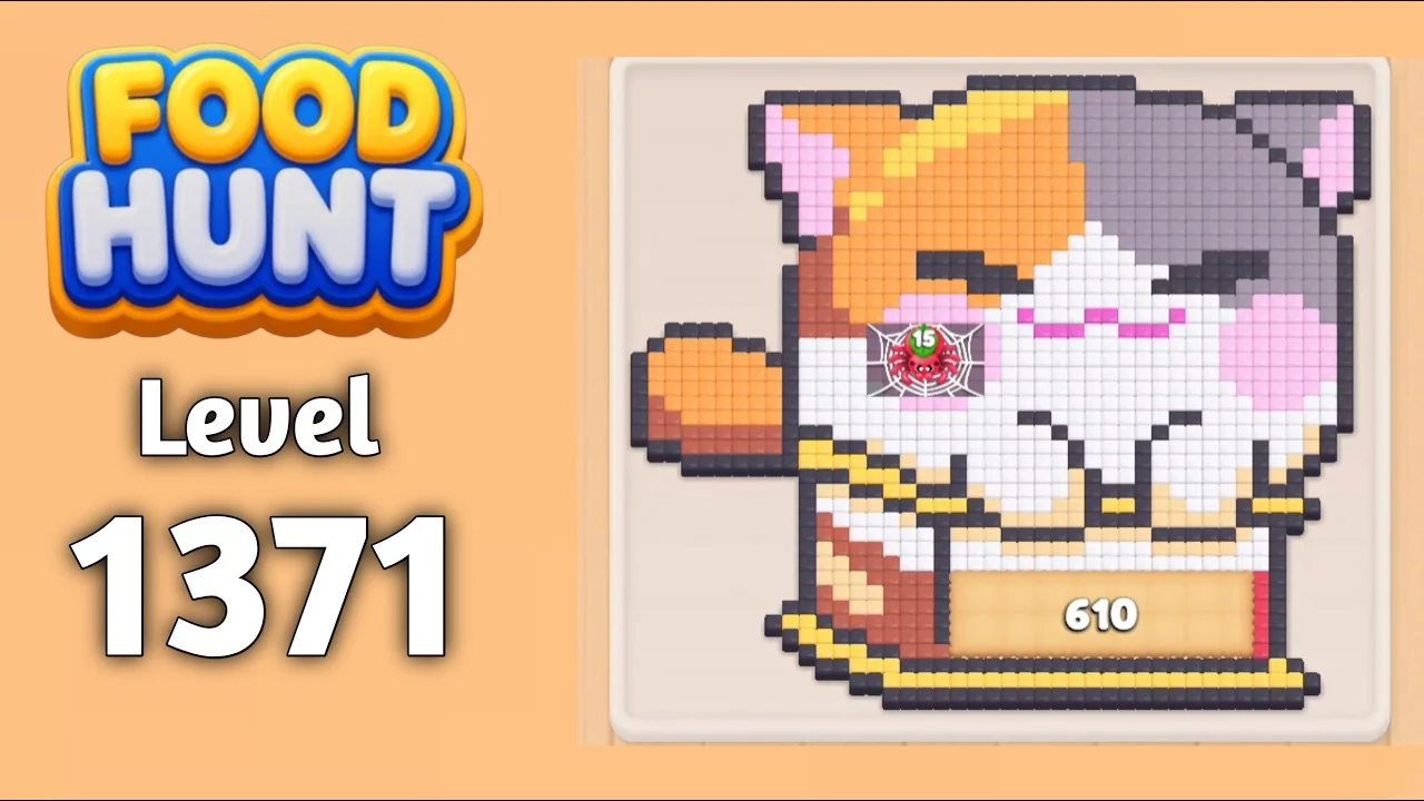 Food Hunt Level 1371 board layout