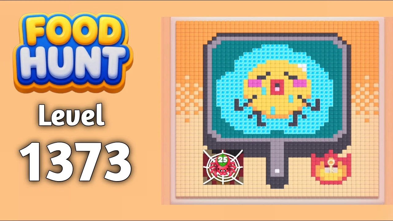 Food Hunt Level 1373 board layout