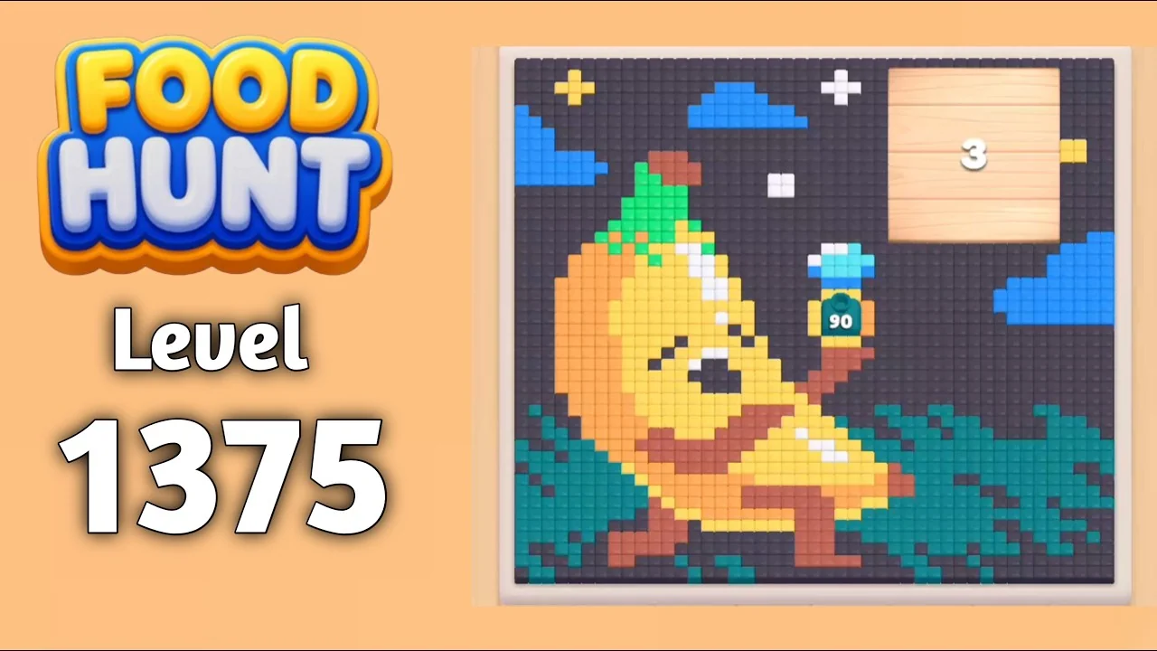 Food Hunt Level 1375 board