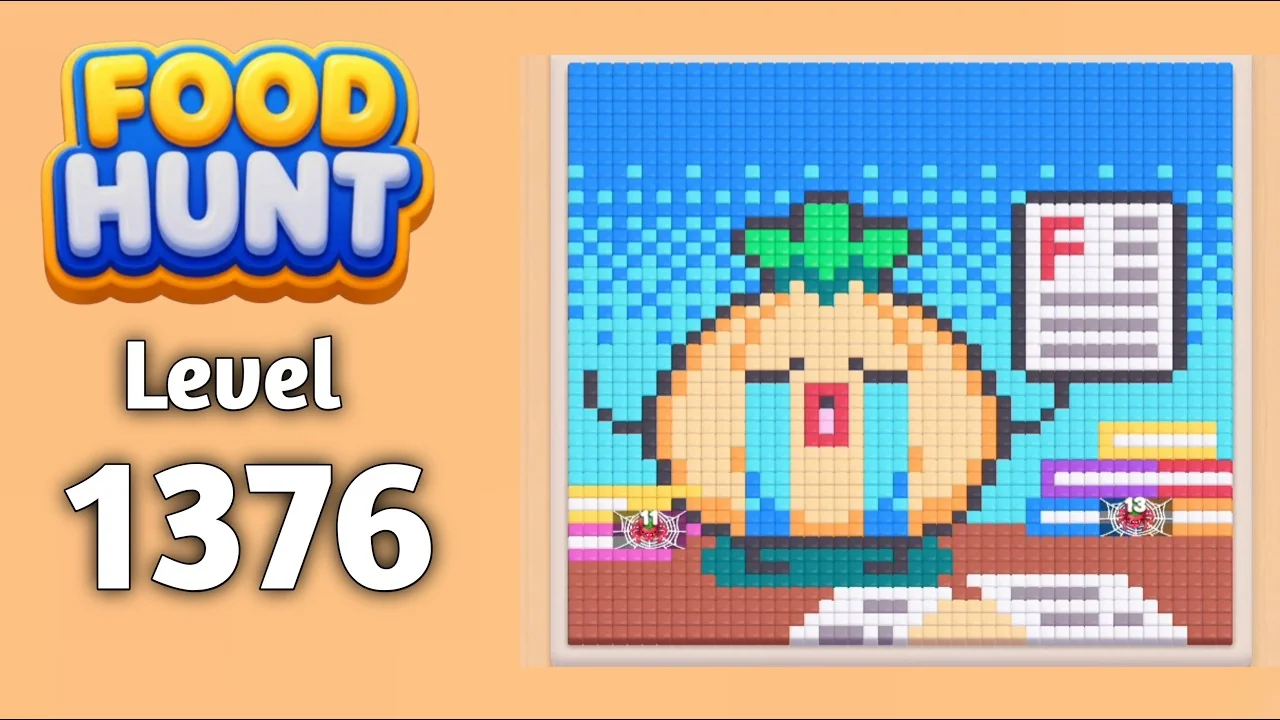 Food Hunt Level 1376 board layout