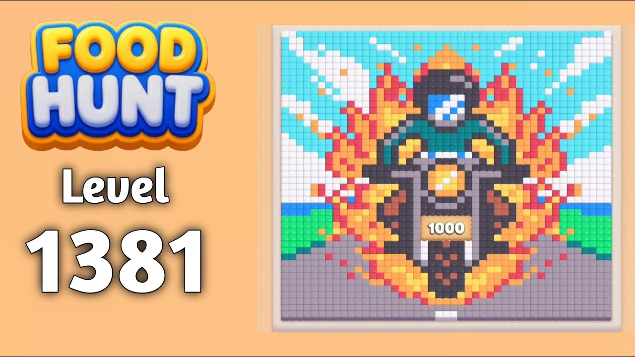 Food Hunt Level 1381 board layout