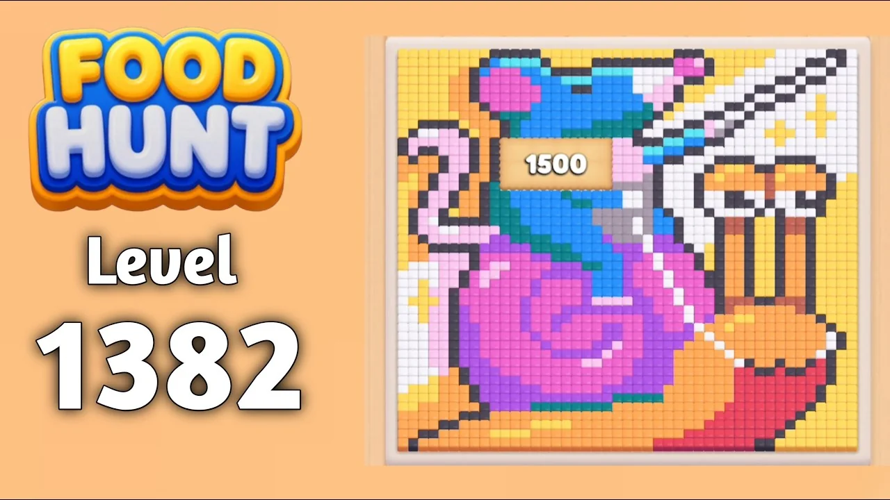 Food Hunt Level 1382 board layout