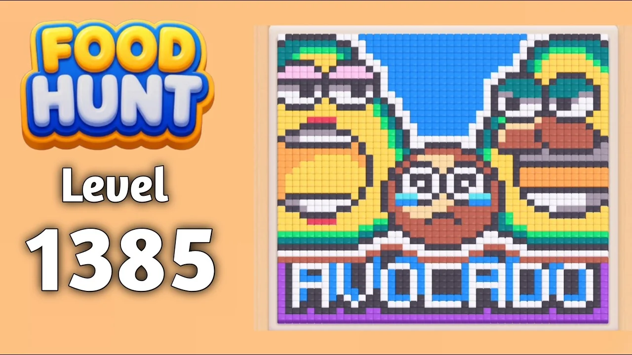 Food Hunt Level 1385 board layout