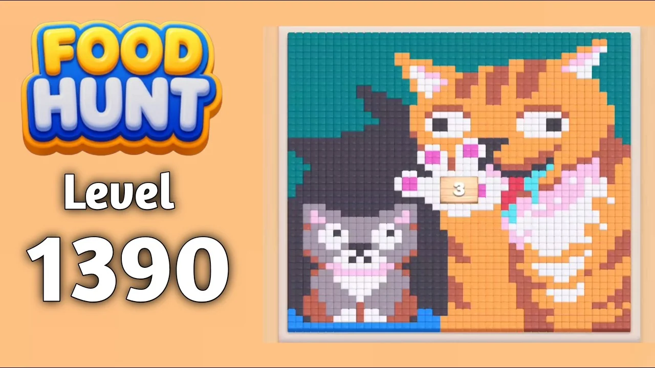 Food Hunt Level 1390 board