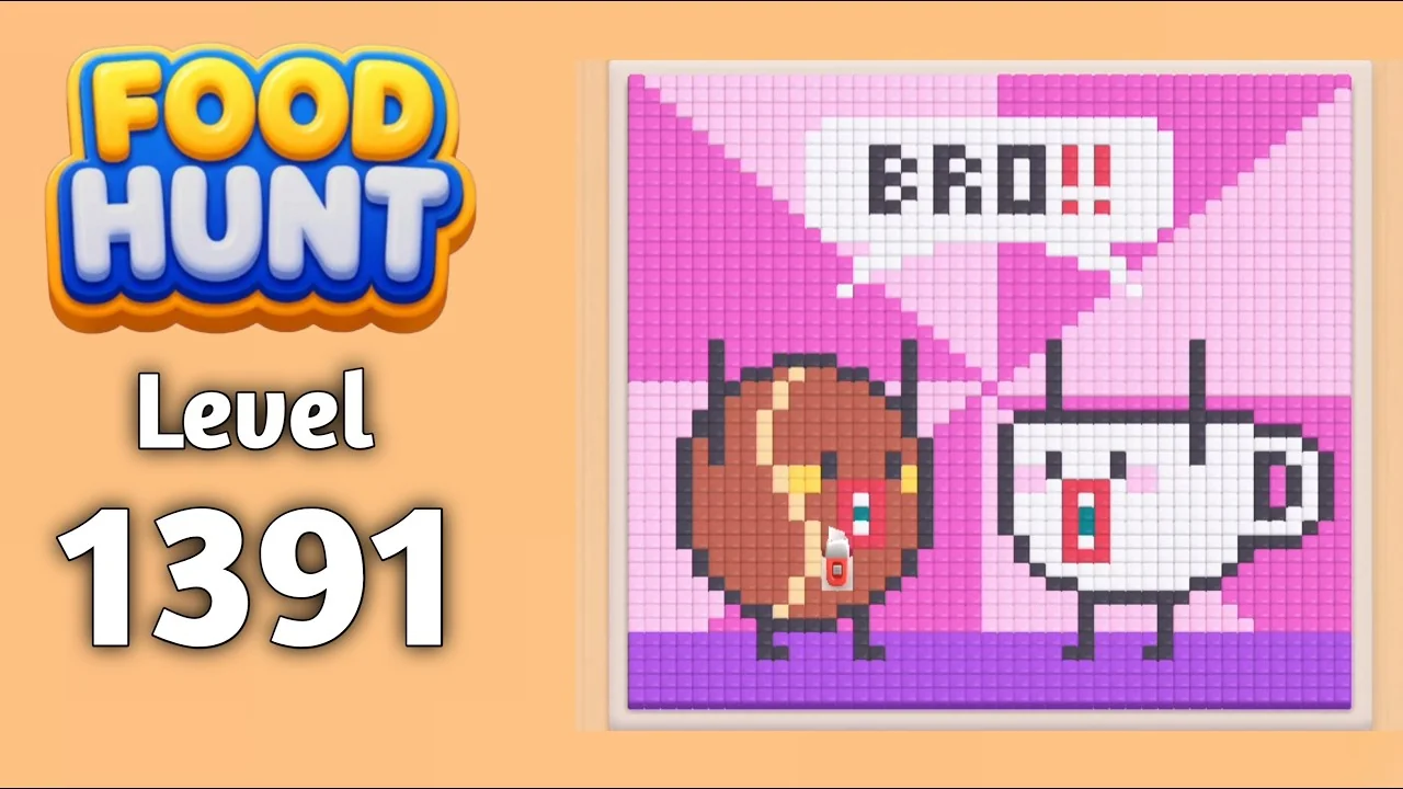 Food Hunt Level 1391 board layout