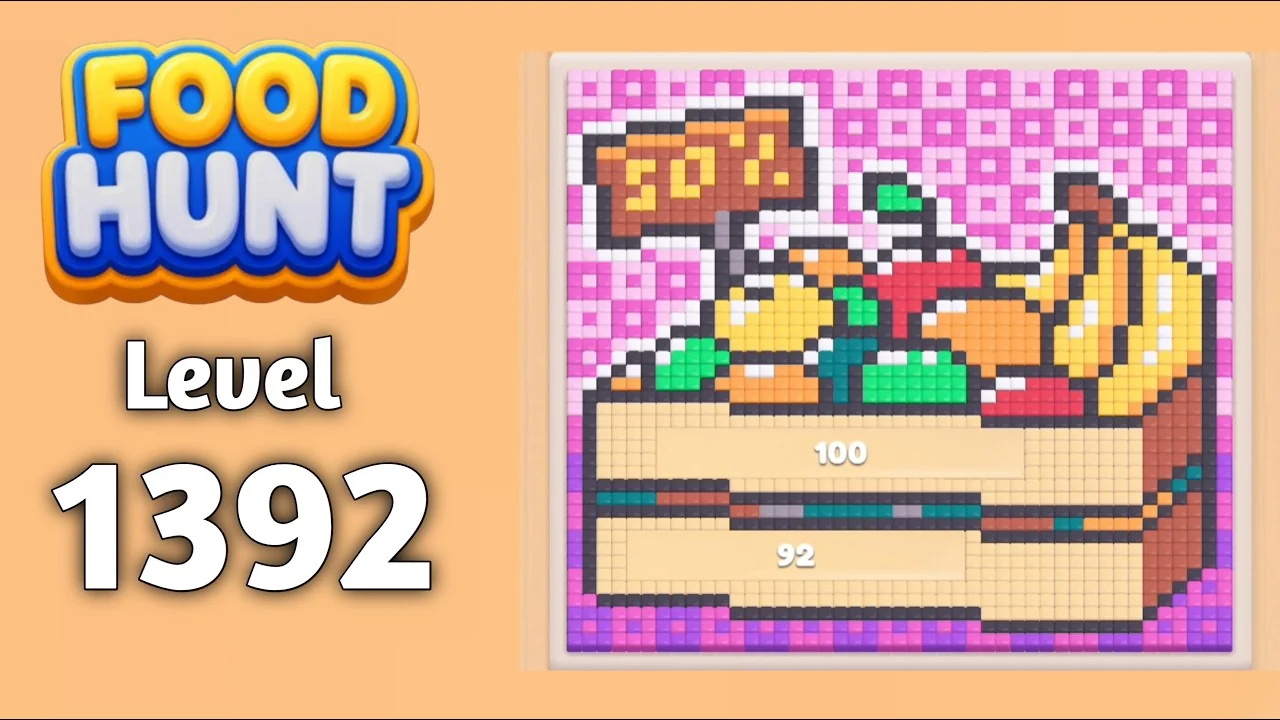 Food Hunt Level 1392 board layout