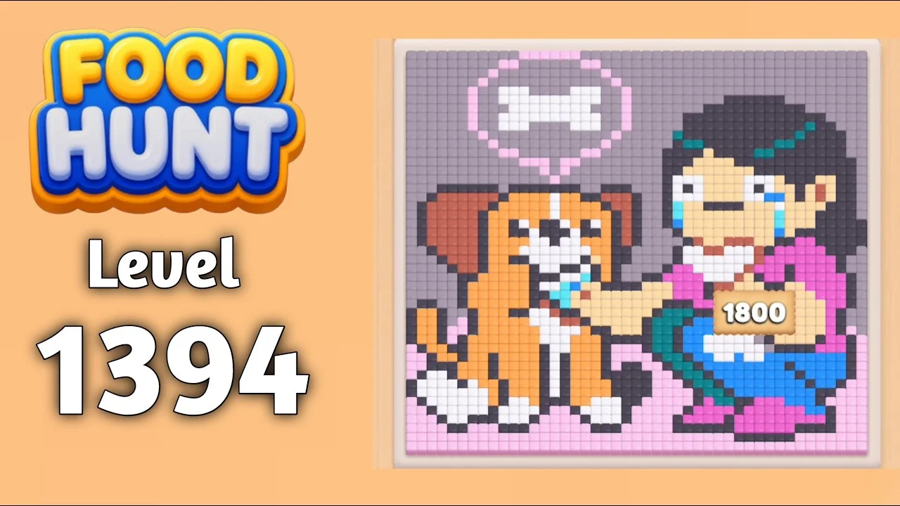 Food Hunt Level 1394 board layout
