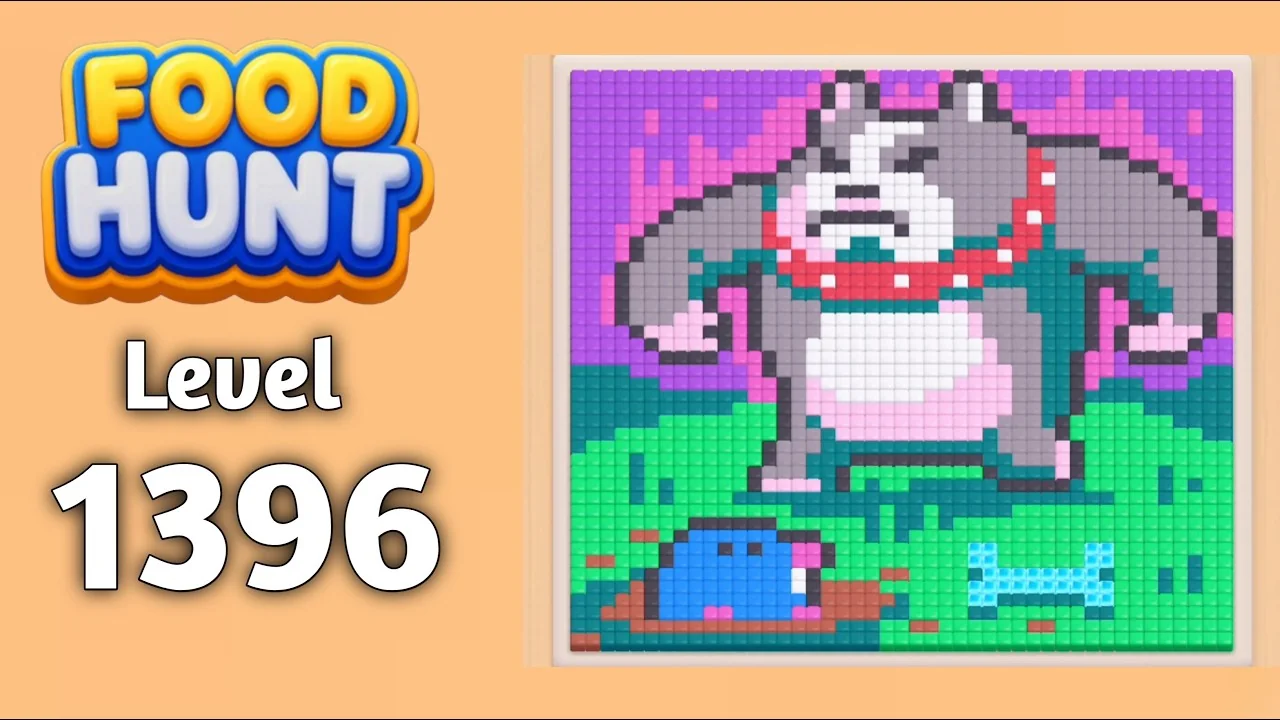 Food Hunt Level 1396 board layout