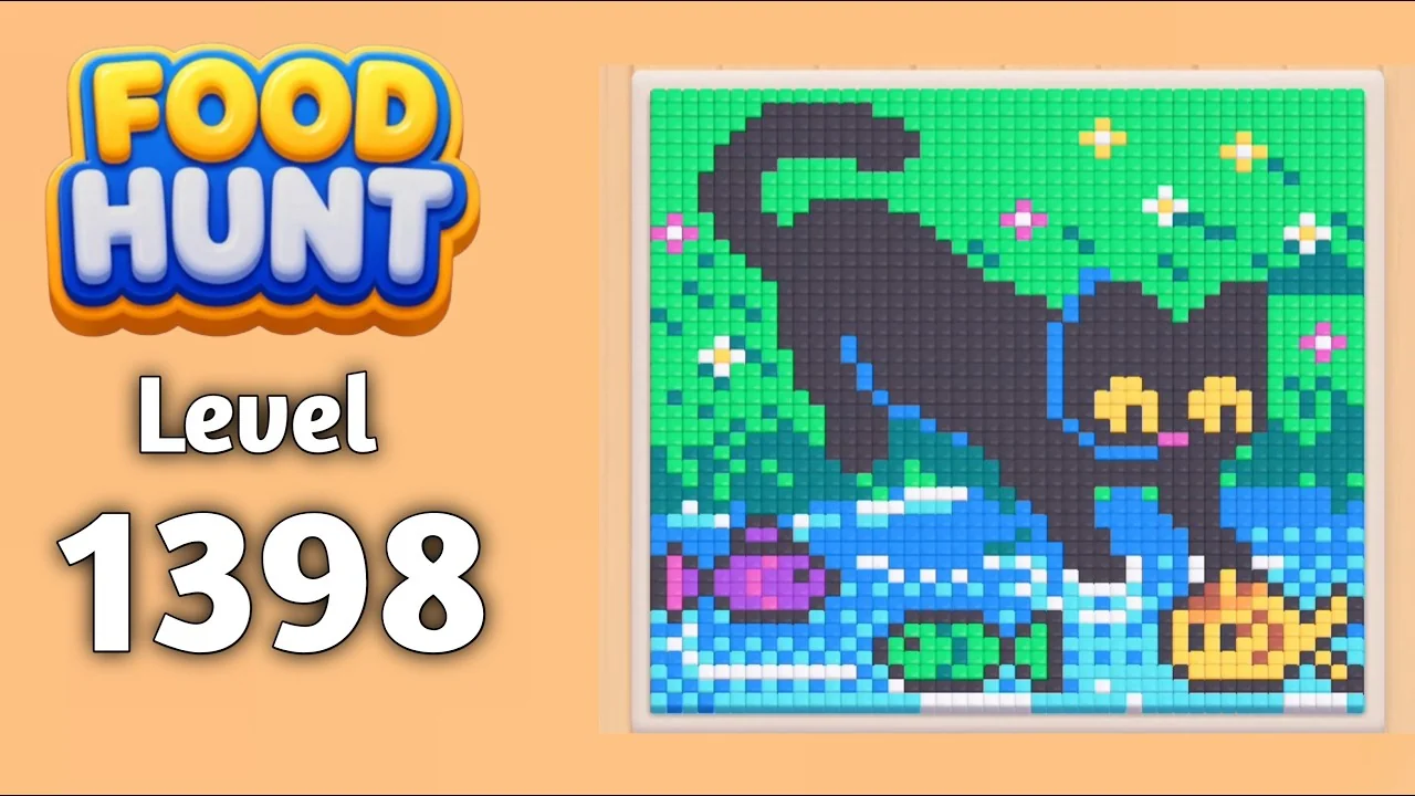 Food Hunt Level 1398 board layout