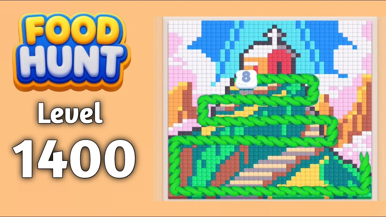 Food Hunt Level 1400 board layout