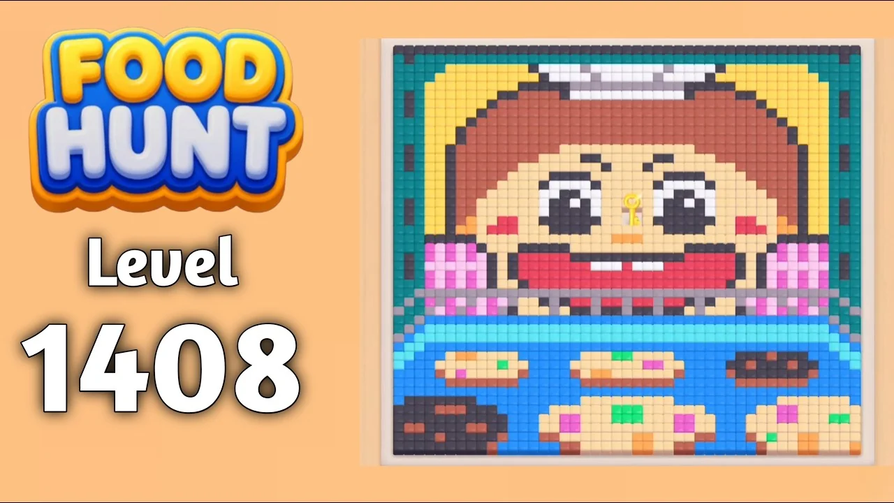 Food Hunt Level 1408 board layout