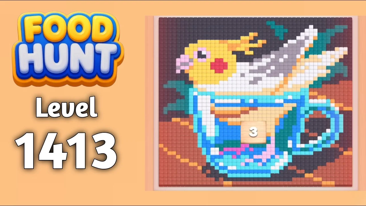 Food Hunt Level 1413 board layout