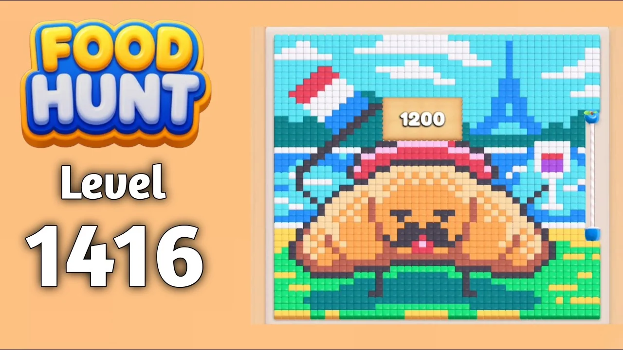 Food Hunt Level 1416 board layout