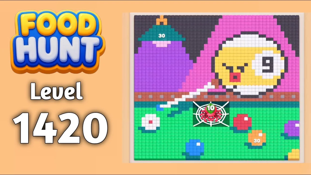 Food Hunt Level 1420 board layout