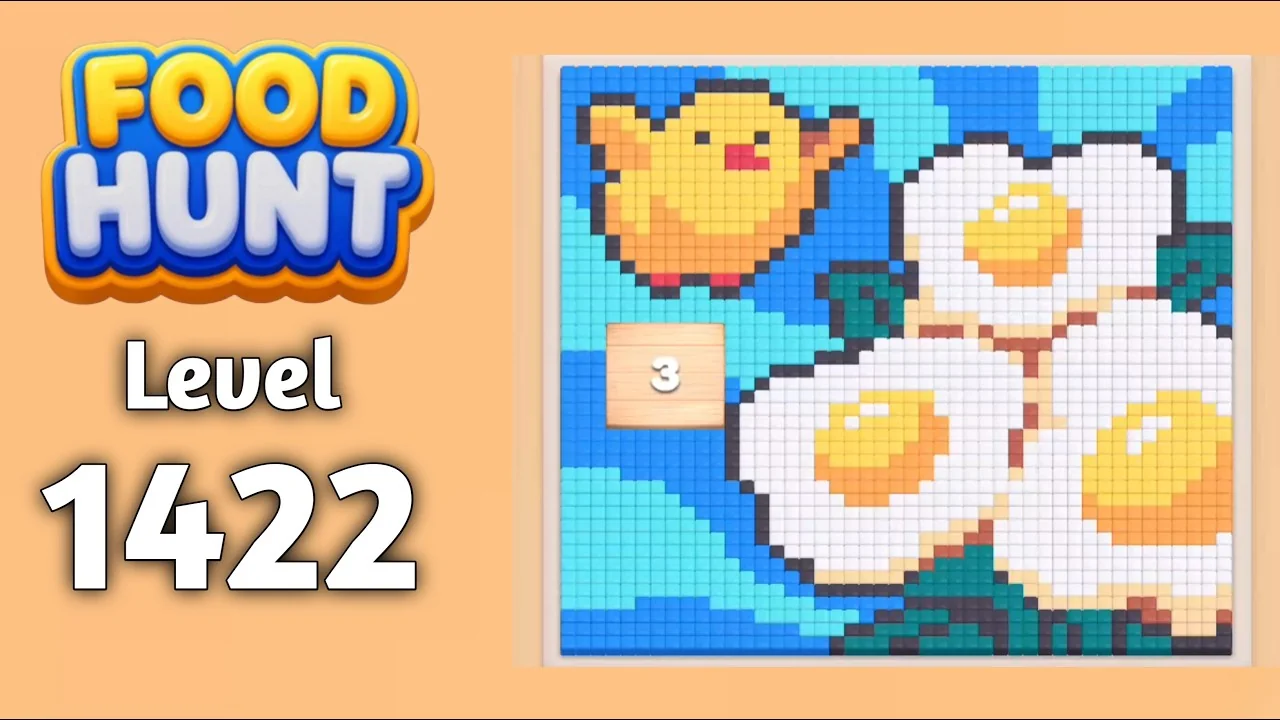 Food Hunt Level 1422 board layout