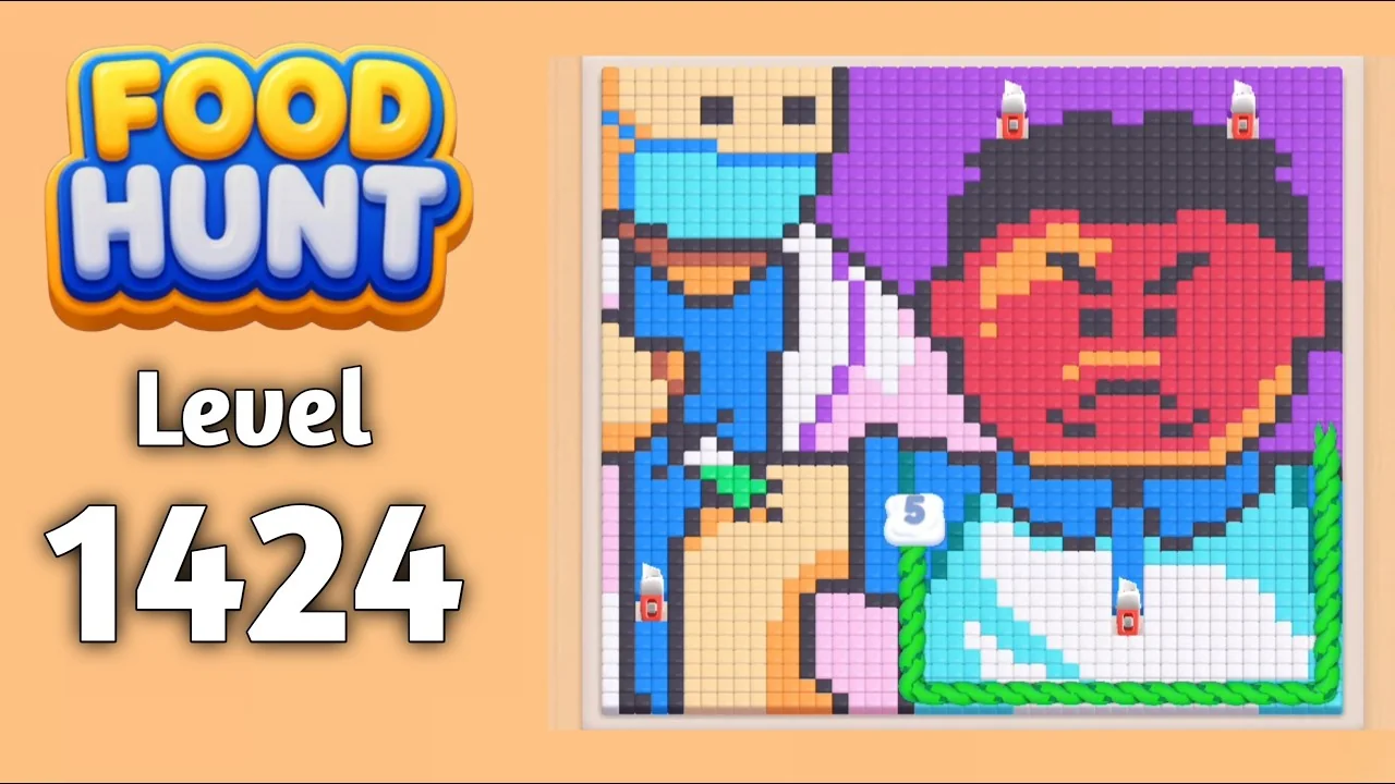 Food Hunt Level 1424 board layout