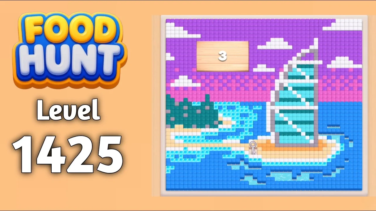 Food Hunt Level 1425 board layout