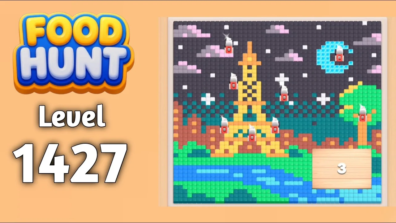 Food Hunt Level 1427 board layout