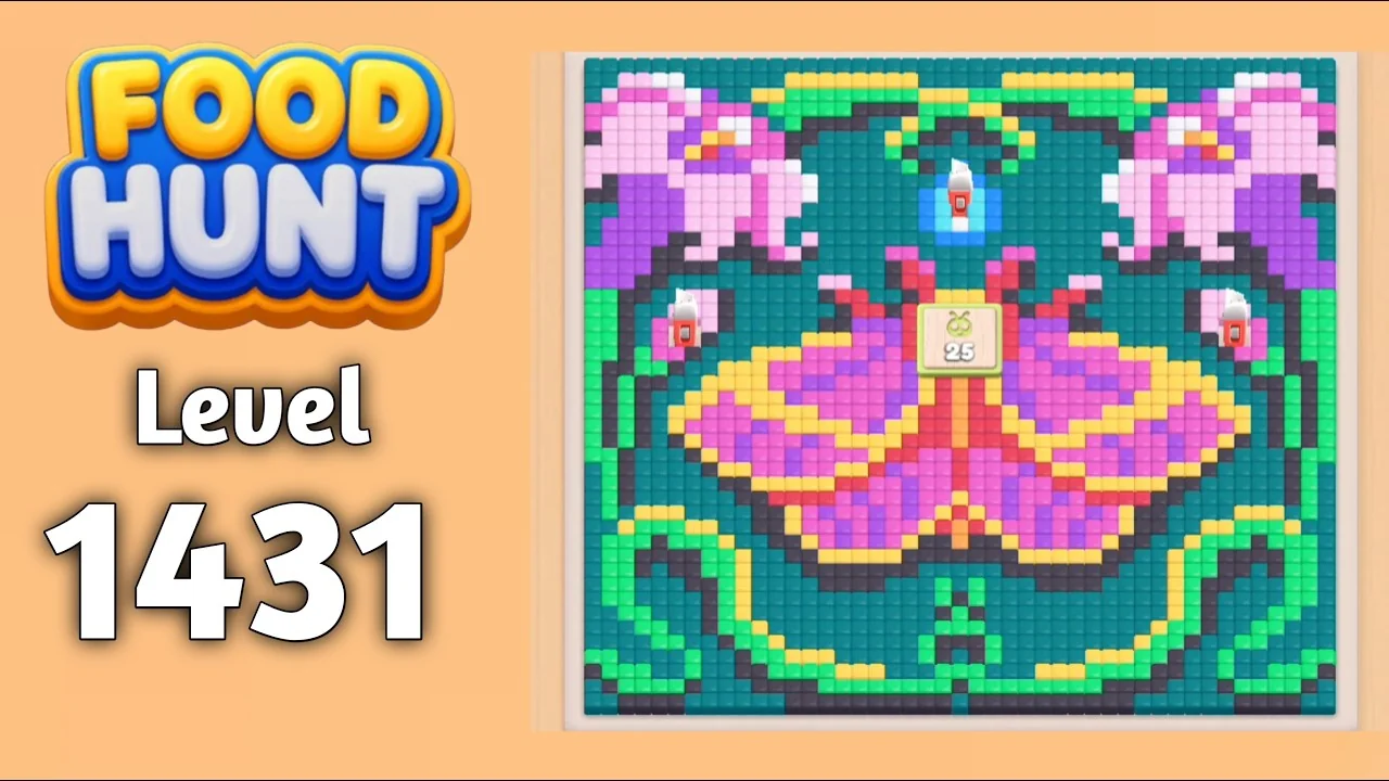 Food Hunt Level 1431 board layout