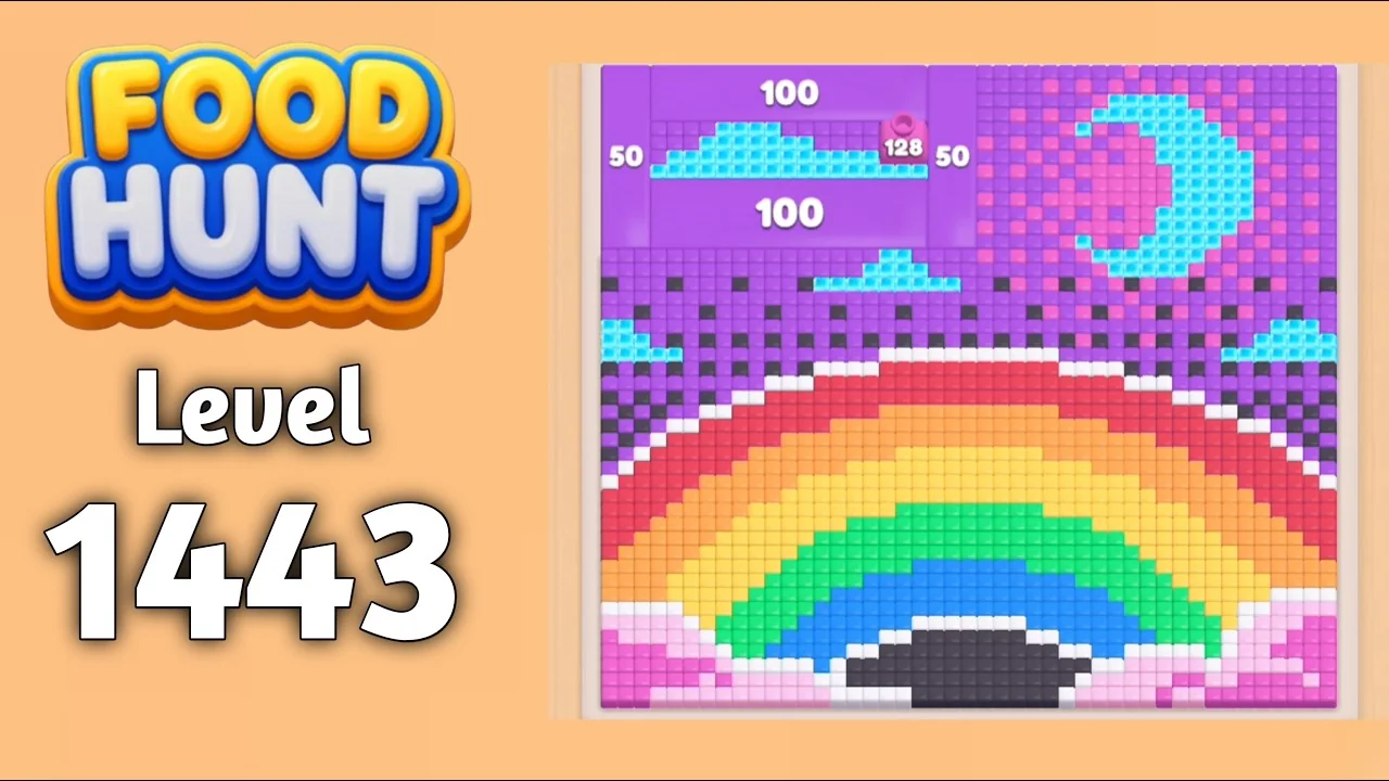 Food Hunt Level 1443 board layout