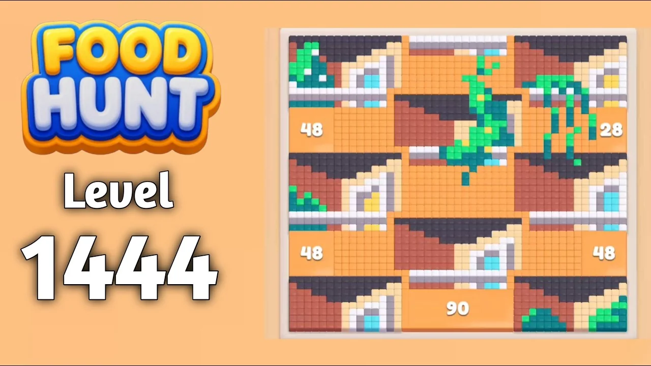 Food Hunt Level 1444 board layout