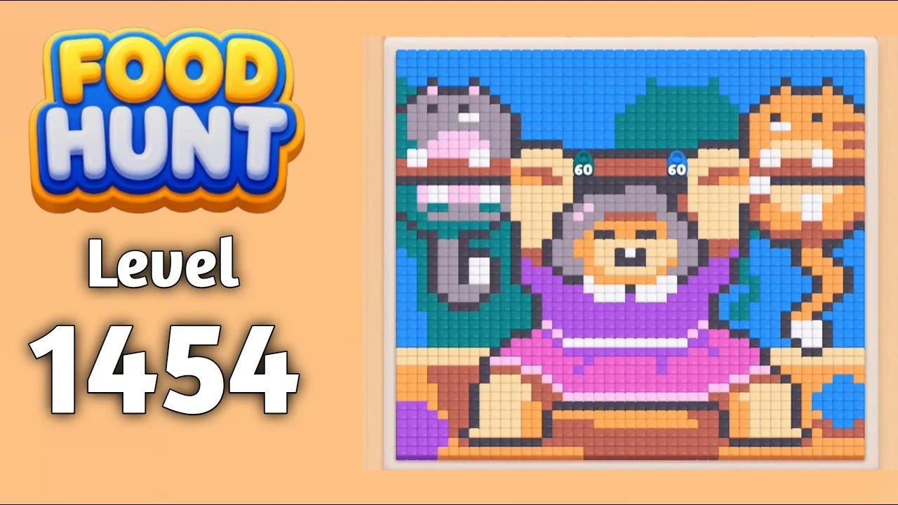 Food Hunt Level 1454 board