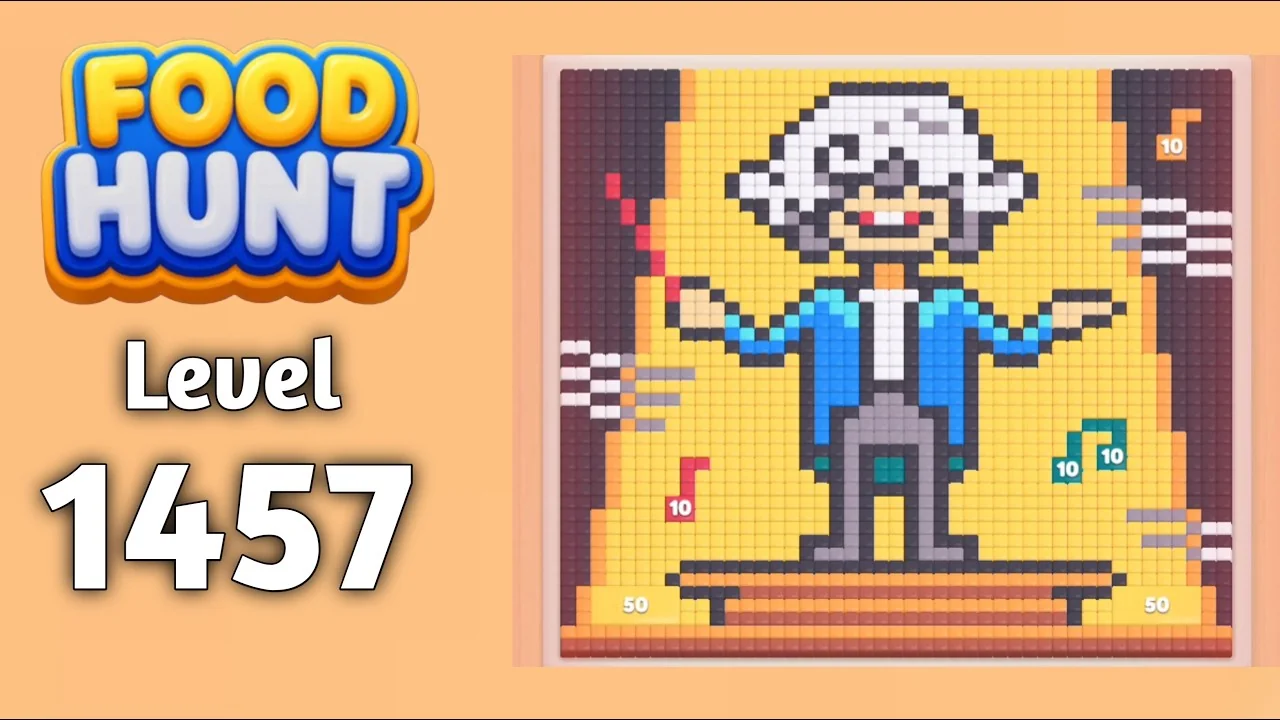 Food Hunt Level 1457 board layout