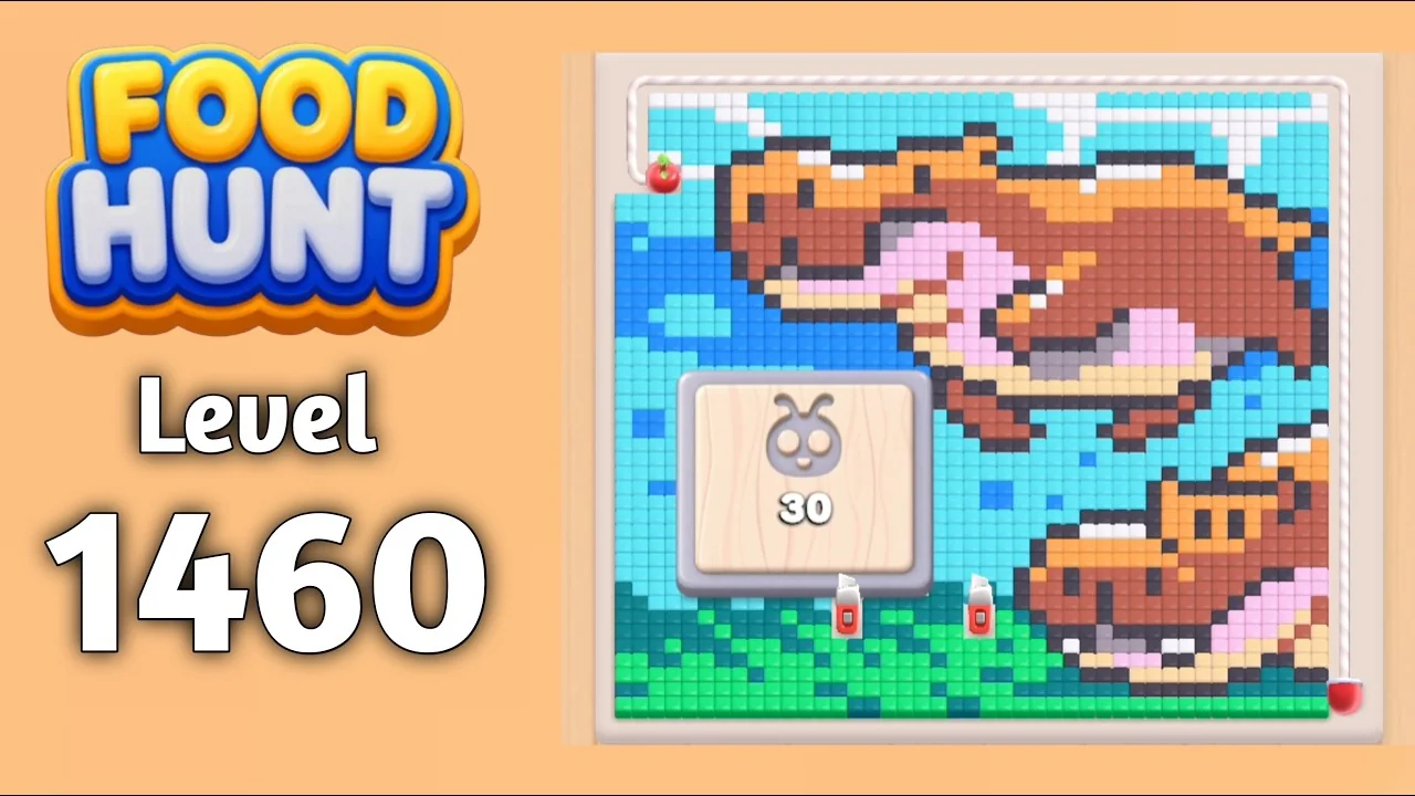 Food Hunt Level 1460 board layout